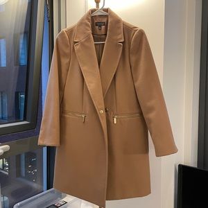 Topshop / tan / caramel / coat / very good condition / warm / small